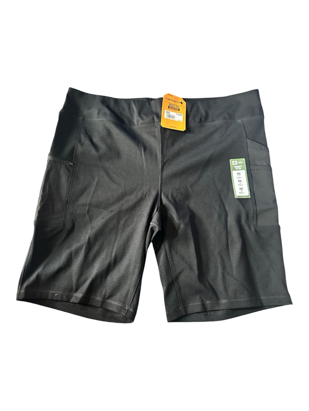 Carhartt Women's Black Utility Bike Shorts with Side Pockets XXL size 20